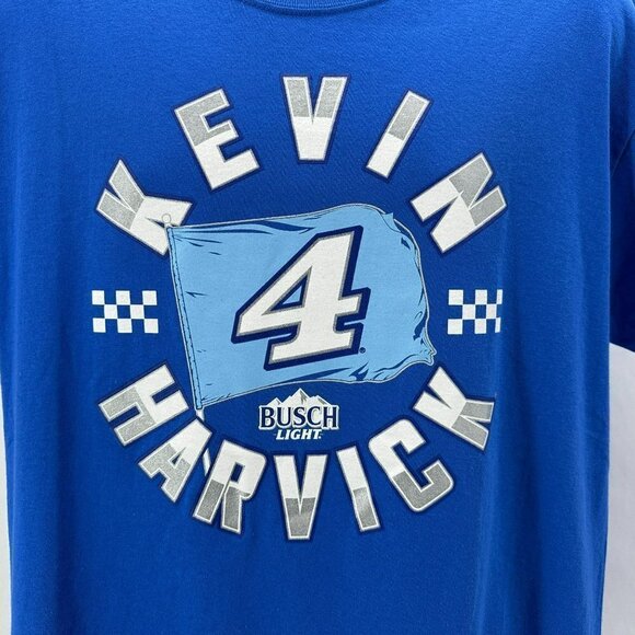 NWT Nascar Kevin Harvick #4 Busch Light Blue T-Shirt Mens Large - Picture 2 of 6